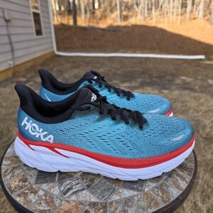 Hoka Clifton 8 1119393 RTAR Real Teal/Aquarelle Running Shoes Men's Size 9.5 D